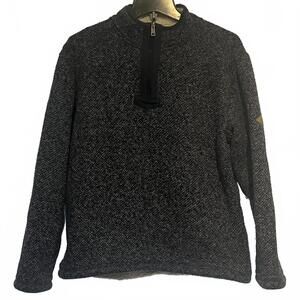 Orvis Classic Collection Men's Quarter Zip Pullover Sweater Fleece Lined Blue M